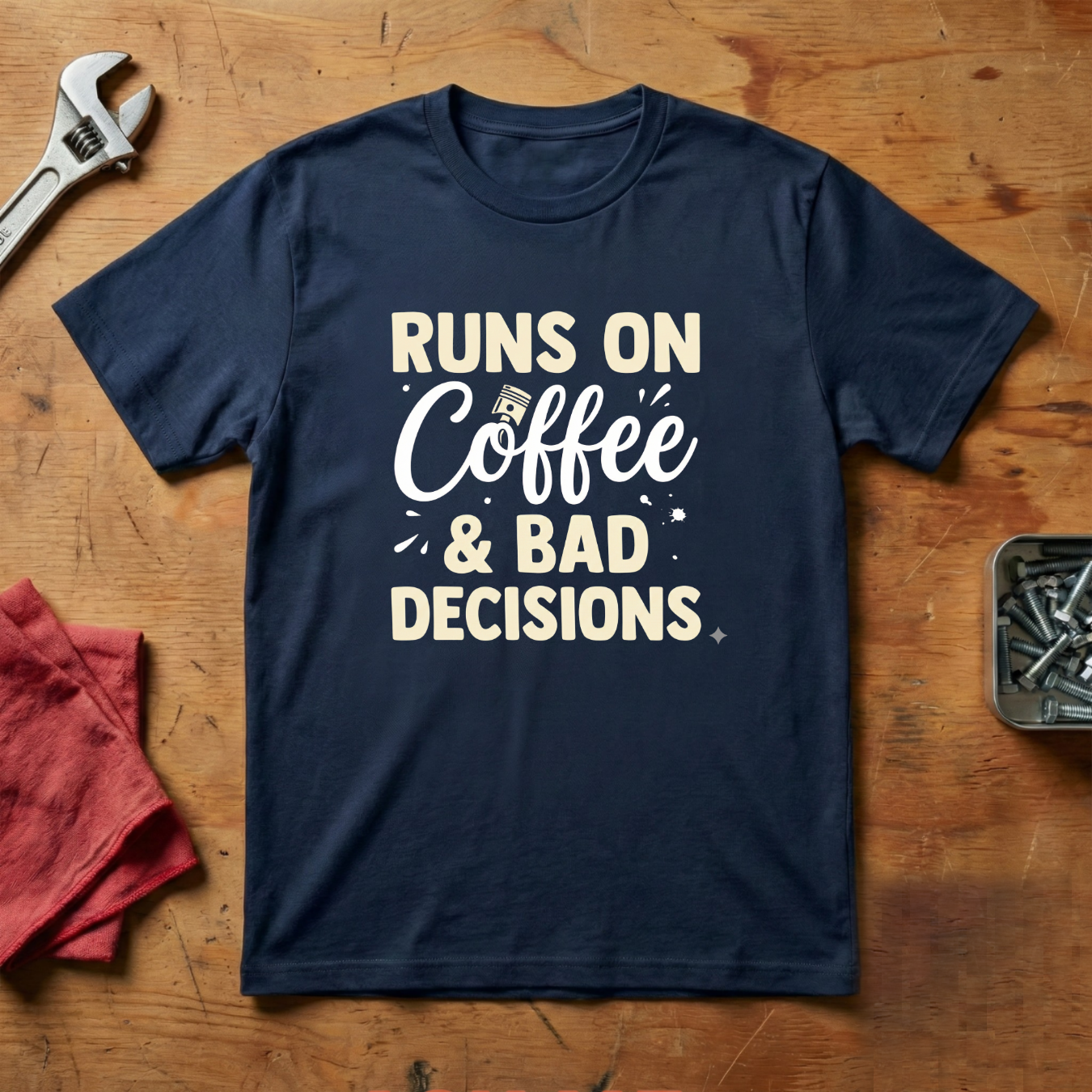 Runs On Bad Decisions- T-shirt