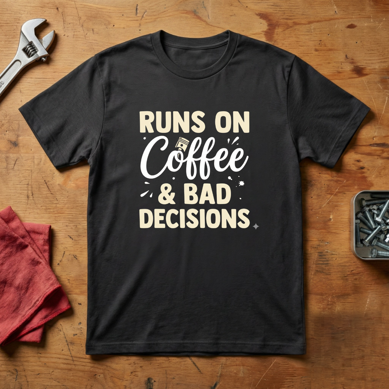 Runs On Bad Decisions- T-shirt
