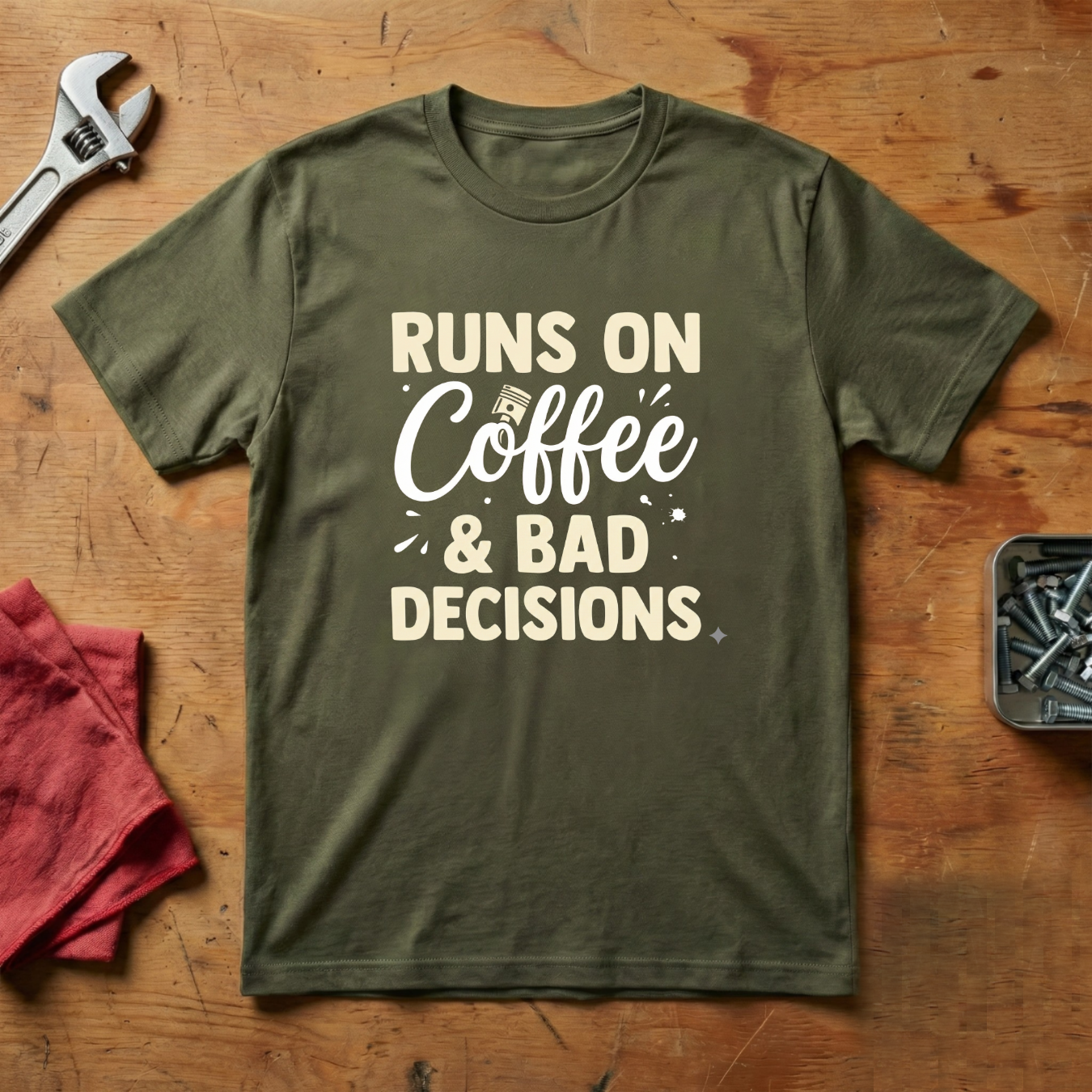 Runs On Bad Decisions- T-shirt