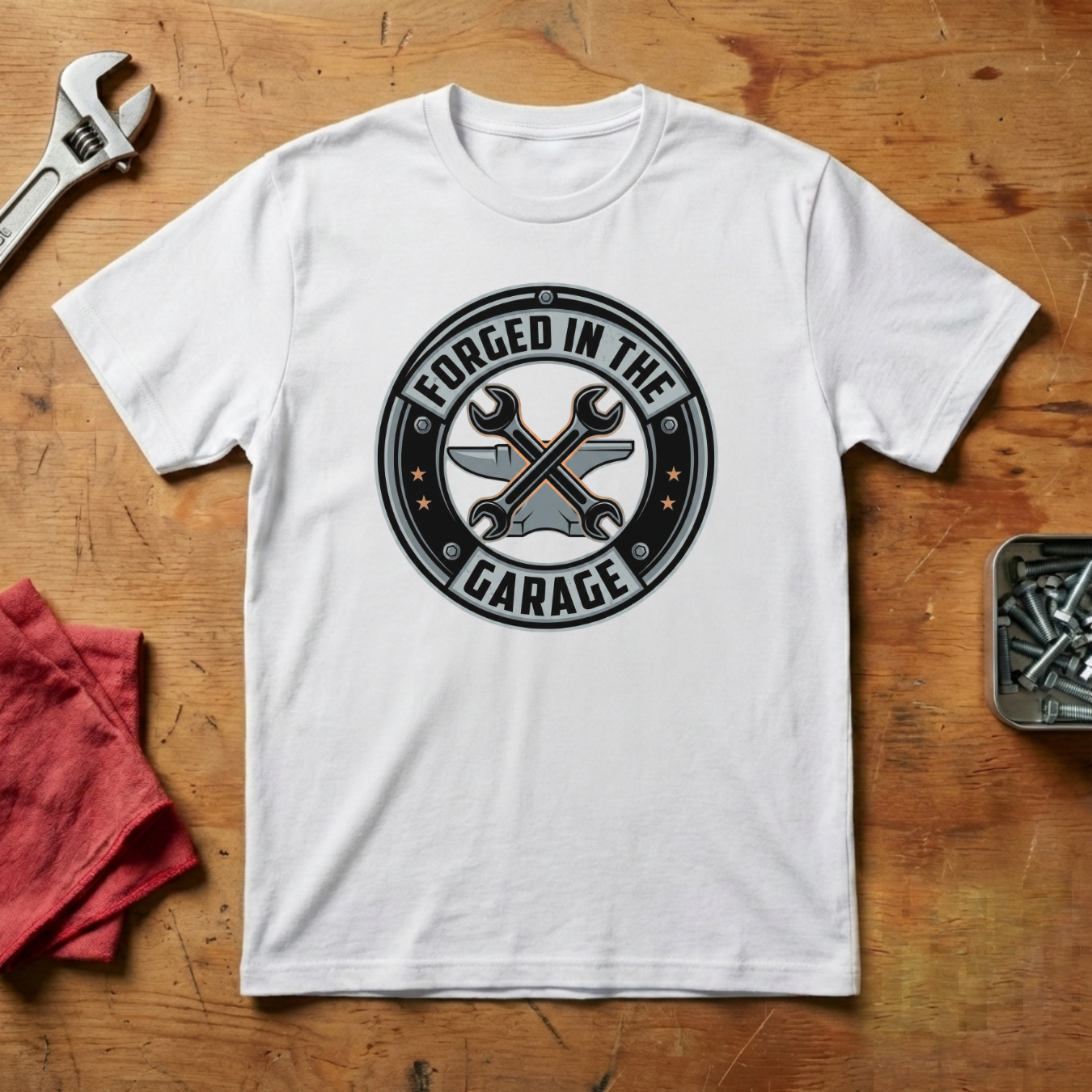 Forged in The Garage- T-shirt