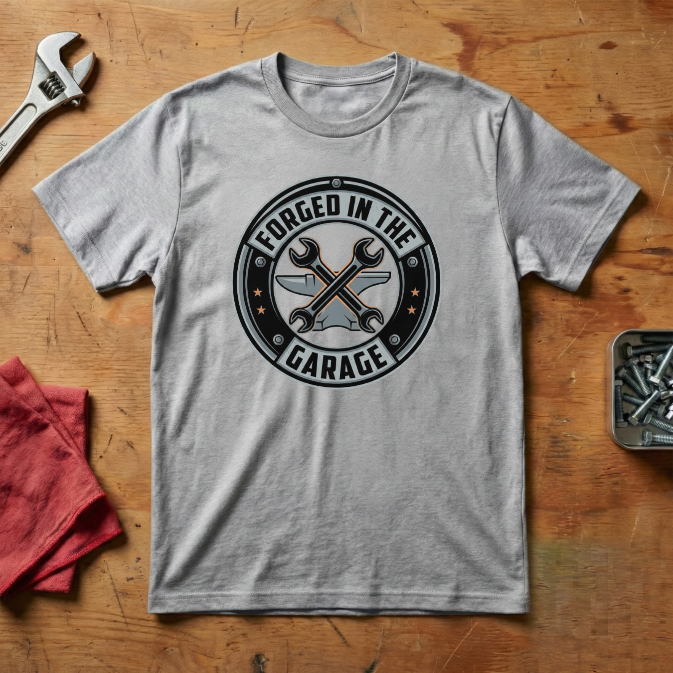 Forged in The Garage- T-shirt