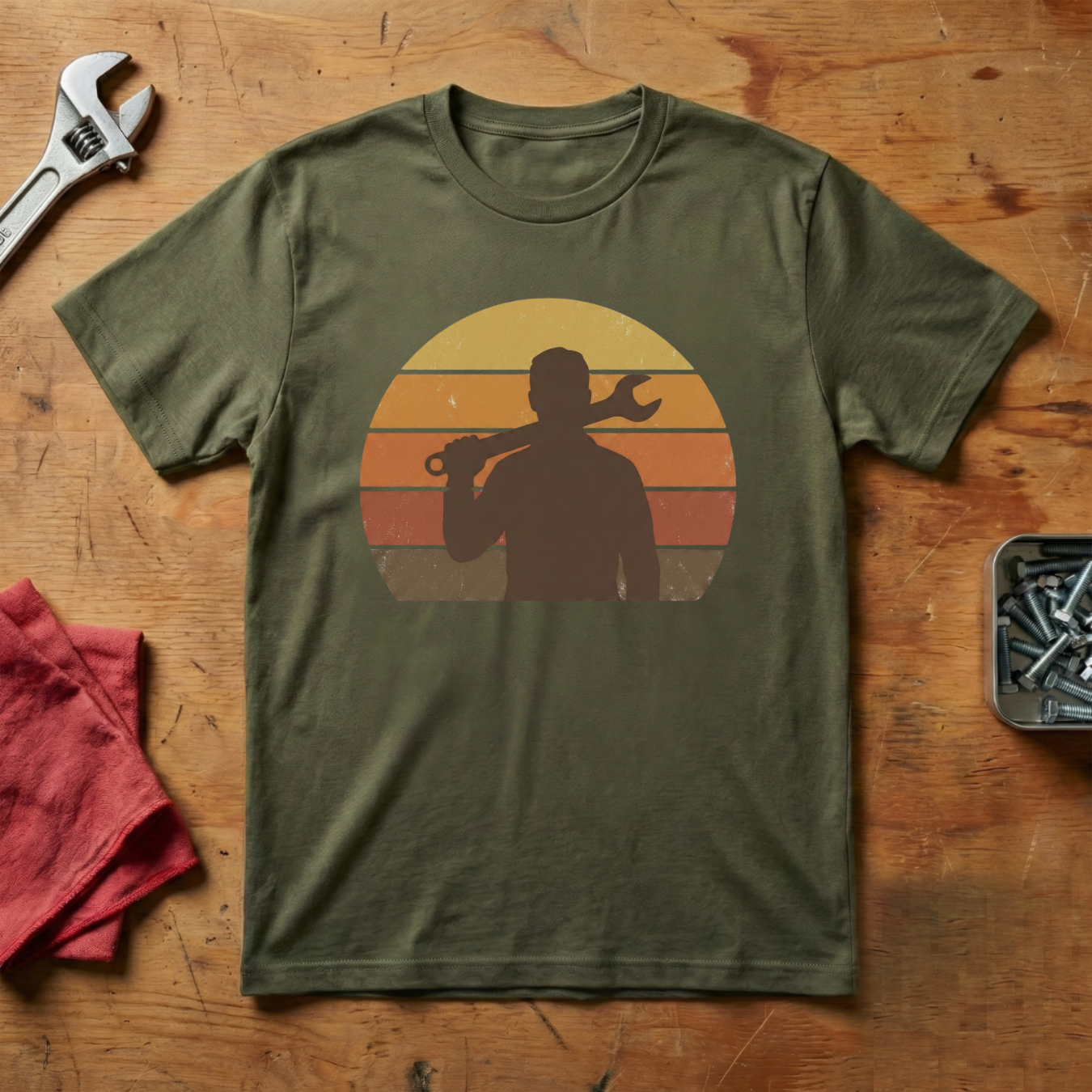 Vintage Mechanic Emblem- T-shirt