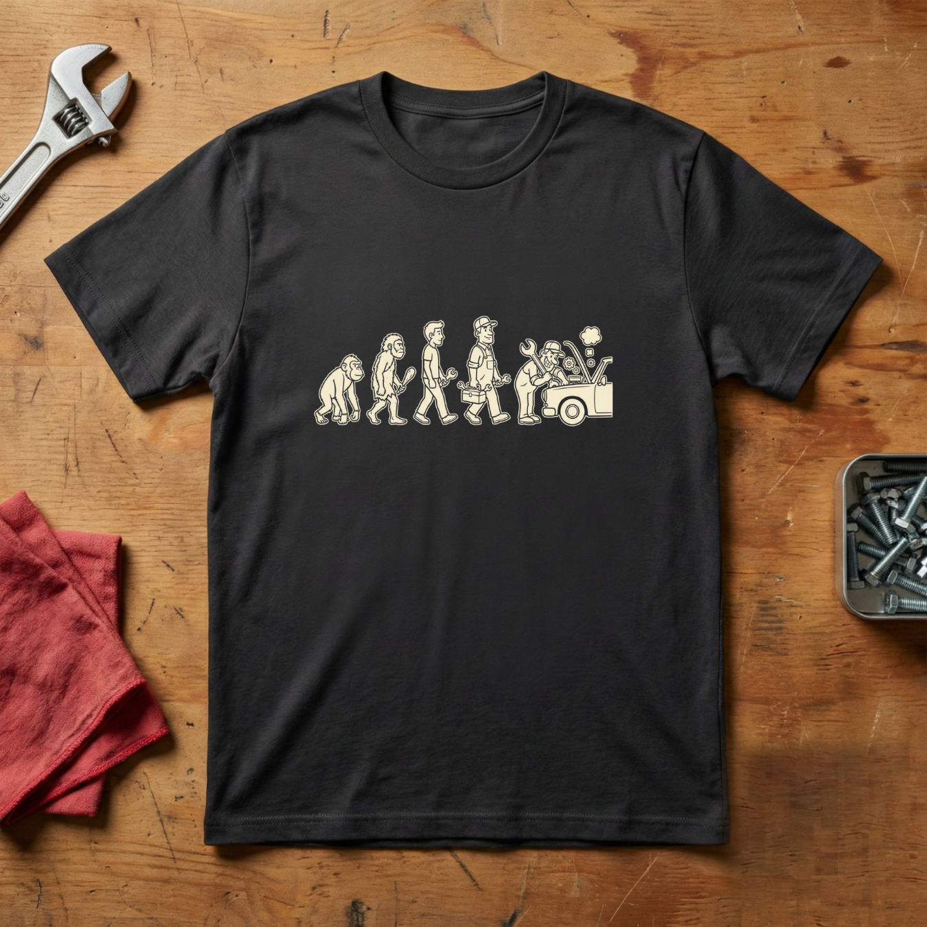 Monkey to Mechanic - T-shirt